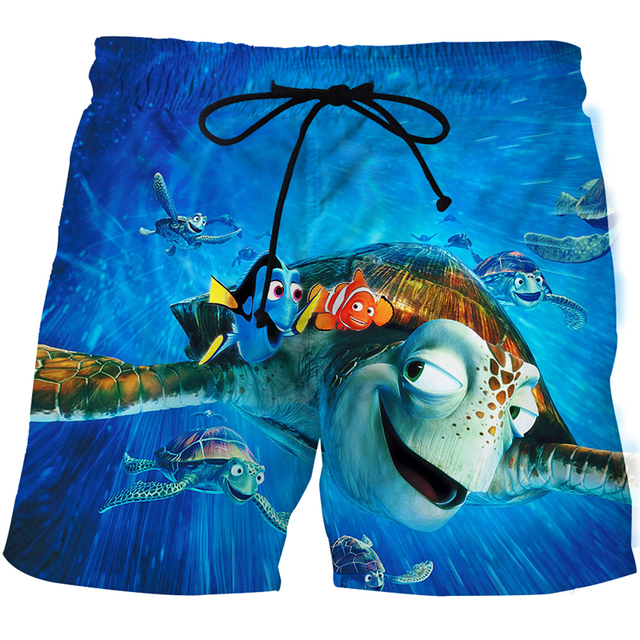Ryby Drukowanie 3D - Męski Strój Kąpielowy Shark - Spodenki Plażowe Bermuda S-6XL - tanie ubrania i akcesoria