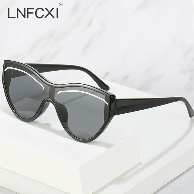 Okulary przeciwsłoneczne LNFCXI Retro kocie oko - różowy i zielony - wysokiej jakości soczewki - tanie ubrania i akcesoria