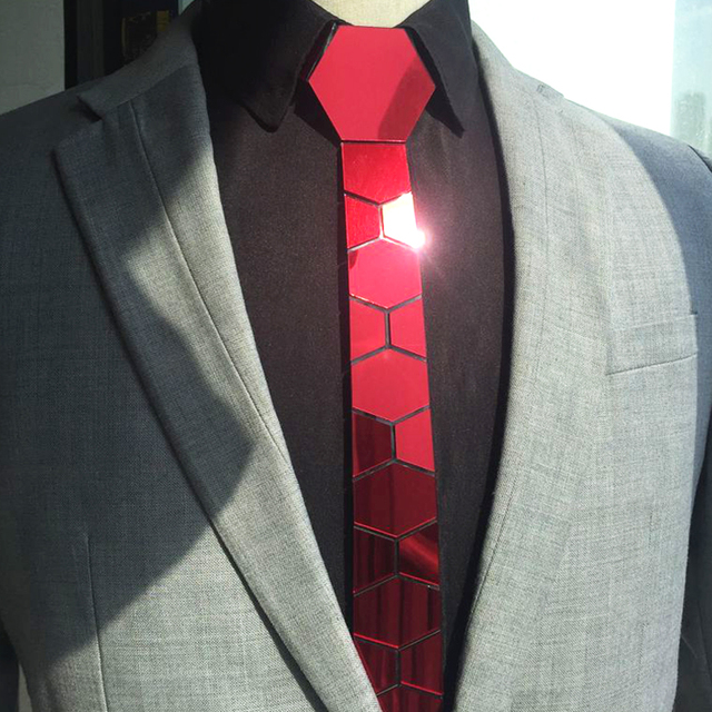 Jedwabny krawat męski wąski w paski, kolor wino czerwone, lustrzane szkła, miękki w dotyku, elegancki - tanie ubrania i akcesoria