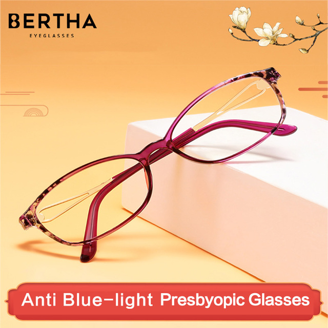 Okulary do czytania BERTHA progresywne wieloogniskowe, pasujące do wszystkich odległości, anty niebieskie światło, fotochromowe SF818 - tanie ubrania i akcesoria