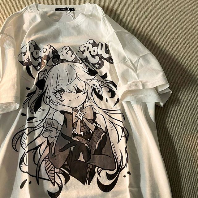 Damska koszulka z nadrukiem anime letniego kolekcja 2021 - tanie ubrania i akcesoria