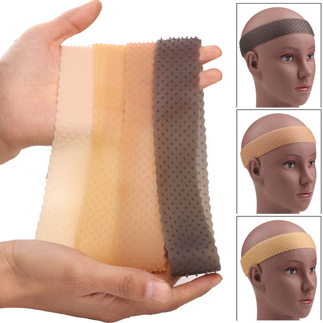 Przezroczysty, regulowany pałąk antypoślizgowy z silikonowym paskiem do zamocowania peruki - pasma włosów dla kobiet - tanie ubrania i akcesoria