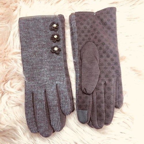 Fantazyjne damskie rękawiczki do kawy z kwiatowym wzorem - tanie ubrania i akcesoria