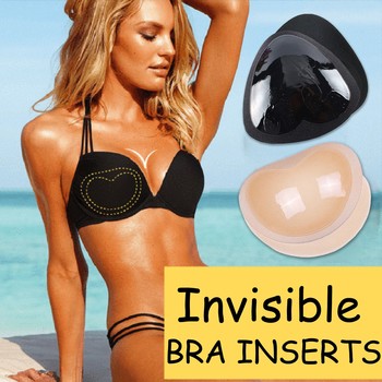 Bikini wyściółka wkładka do biustonosza - 1 para, przezroczysty silikon, wodoodporny - Akcesorium intymne dla kobiet