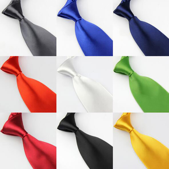Krawat męski Ricnais Fashion, wielokolorowy, solidny, 8 cm, różowy, żółty, niebieski - tanie ubrania i akcesoria