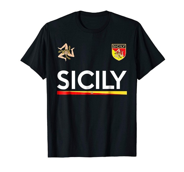 Nowa koszulka męska z krótkim rękawem Sicilia 2019 - Sycylia, Włochy - tanie ubrania i akcesoria
