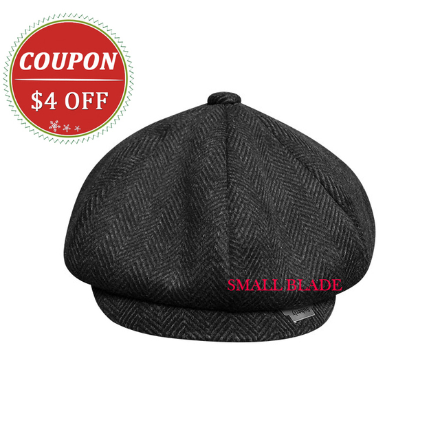 Vintage czapka mężczyzny - męski beret octagon z ostrzem - zimowa płaska czapka BLM281 - tanie ubrania i akcesoria