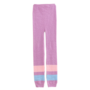Miękkie wełniane spodnie z wysokim stanem na jesień i zimę - wygodne legginsy termiczne z oddychającym materiałem