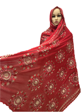 Szalik muzułmanki duży rozmiar 100% bawełniany - afrykański wzór, szale hidżab, modlić shawlsHB019