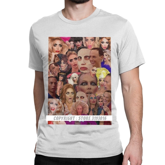 Rupaul's Drag Race T-shirt Alyssa Edwards Męska Koszulka Kolażowa Top Jesień/Zima - tanie ubrania i akcesoria