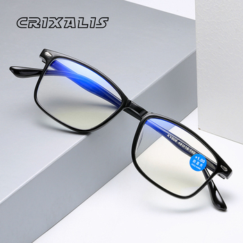 Prostokątne okulary CRIXALIS do czytania – Ultralight Acetate, przenośne, dla mężczyzn i kobiet