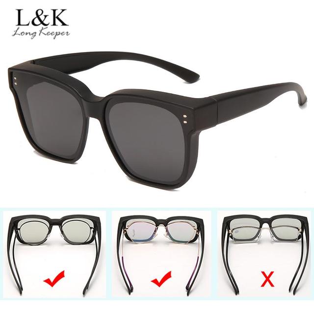 Okulary przeciwsłoneczne męskie LongKeeper z noktowizją dla osób z krótkowzrocznością, polaryzacja, styl outdoor - tanie ubrania i akcesoria