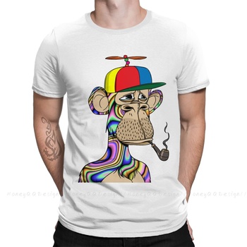 Koszulka męska z Printem z klasyczną motywem Ape Yacht Club BAYC NFT - Baumwolle Streetwear T-Shirt Hombre