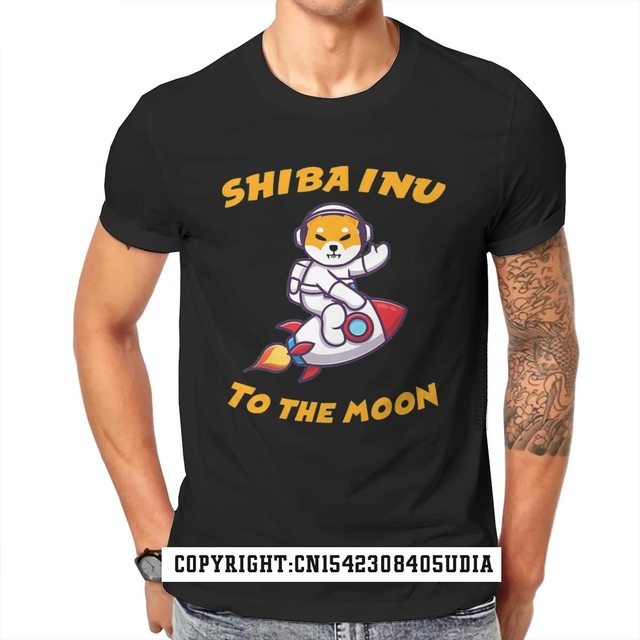Koszulka męska Shib Shiba Inu Crypto - moneta kryptowalutowa - nowość - puszysta - stylowy T-shirt dla mężczyzny Shibarmy - tanie ubrania i akcesoria