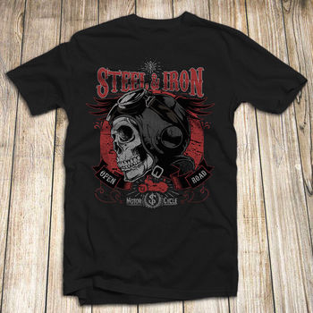 Męska koszulka Bikers Skull 2019, 100% bawełna, rozmiar S-3XL, motocykl Death Rider USA, spersonalizowana
