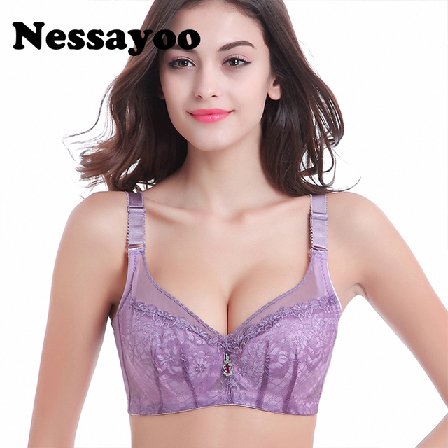 Nessayoo - biustonosz push-up dla dużych piersi (75-95 BCD) - tanie ubrania i akcesoria
