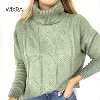 Prosty sweter damski Wixra Pull Femme Jumper - elegancki kaszmirowy top na jesień i zimę