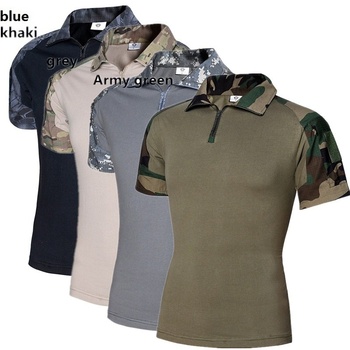 Nowa męska koszulka Polo ZOGAA Tactical Casual z krótkim rękawem - Kamuflaż, Trwałość