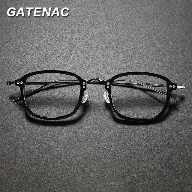 Przezroczysta ramka okularów męskich z tytanowym octanem, retro kwadratowe okulary korekcyjne dla kobiet 2021, optyczne luksusowe markowe okulary - tanie ubrania i akcesoria