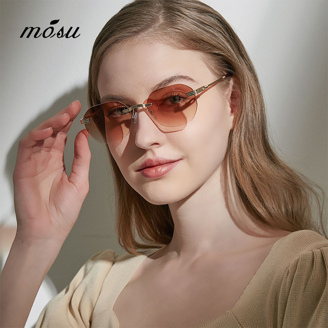 Modne damskie okulary przeciwsłoneczne MS DESIGN trendy imprezowe UV400 - tanie ubrania i akcesoria
