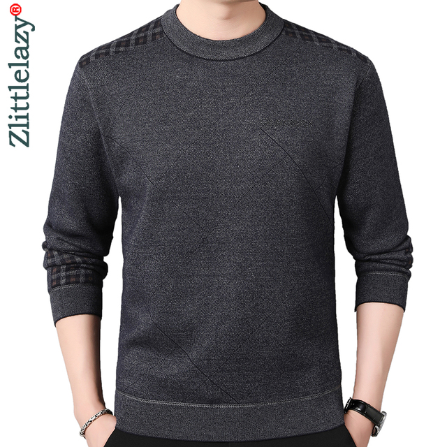 Sweter męski z dzianiny w stylu casual - gruby, ciepły, nowość 2021 - tanie ubrania i akcesoria