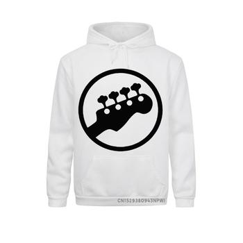 Gitara basowa Symbol gitarzysty - bluza z kapturem muzyczna muzyka rockowa, śmieszny prezent urodzinowy dla mężczyzn, bluza z kieszenią Tee