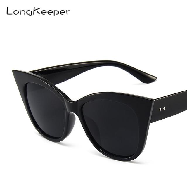Nowe luksusowe okulary przeciwsłoneczne dla kobiet w stylu Cat Eye - Leopard, gradient, czarne, marka projekt, UV400, outdoor - tanie ubrania i akcesoria