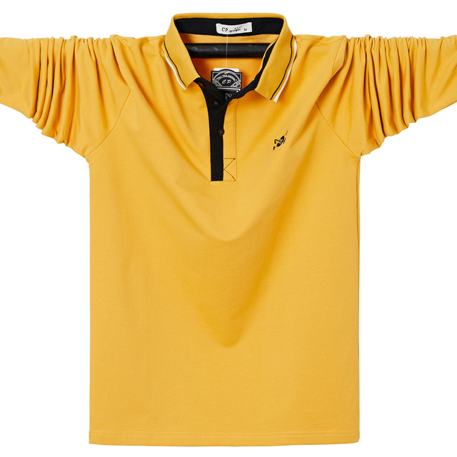 Męska koszulka Polo długim rękawem 2021 jesienno-zimowa o regularnym kroju, idealna na co dzień i do biznesu - tanie ubrania i akcesoria