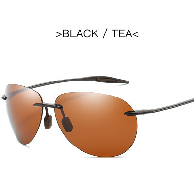Wysokiej jakości, bezramkowe, ultralekkie okulary przeciwsłoneczne Asher Qiu TR90, idealne dla mężczyzn i kobiet - tanie ubrania i akcesoria