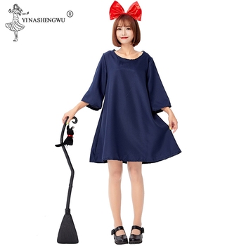 Kiki: Kostium cosplay dla dorosłych małej minimalistycznej japońskiej czarownicy (Kiki's Delivery Service)