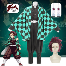 Kostium Anime Demon Slayer Tanjirou Kamado w stylu kimono dla dorosłych dzieci na Halloween