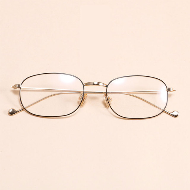 Wysokiej jakości metalowe ramki okularowe Retro Ultralight mężczyźni kobiety moda optyczne - tanie ubrania i akcesoria