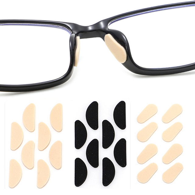 4 Pary nosków miękkiej gąbki EVA do okularów, 1mm/1.5mm, antypoślizgowe bez wcięcia - tanie ubrania i akcesoria