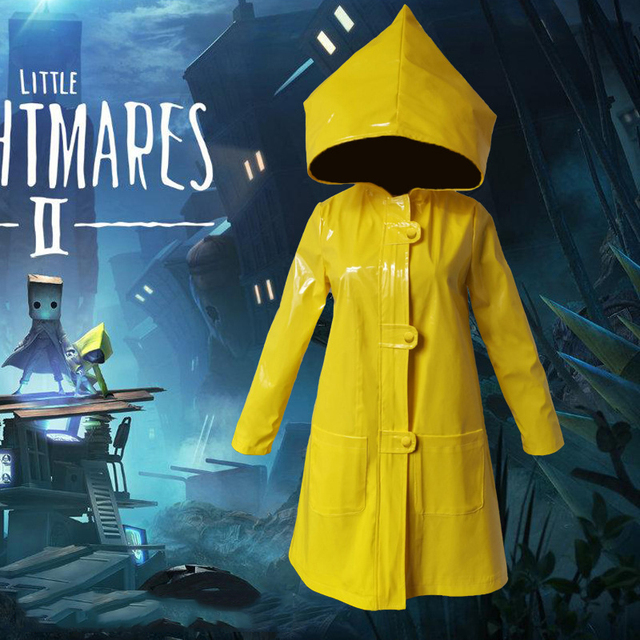 Koszmarne przebranie na karnawał - żółta kurtka przeciwdeszczowa z gry Halloween Horror - tanie ubrania i akcesoria