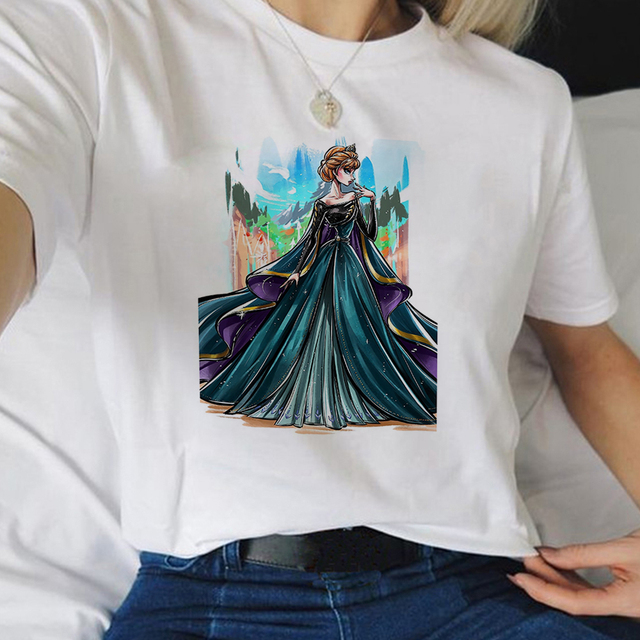 Disney Anna - estetyczna koszulka damska - tanie ubrania i akcesoria