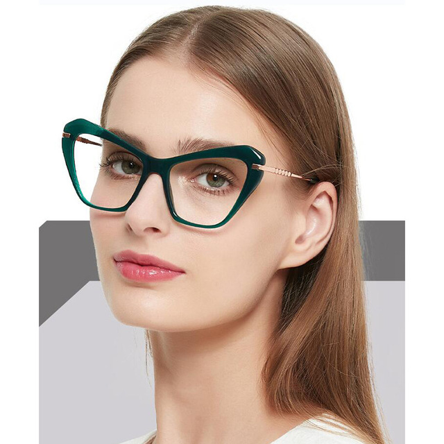 Kocie okulary retro dla krótkowzrocznych - vintage ramki Cateye dla kobiet - tanie ubrania i akcesoria