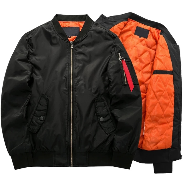 Nowa marka męska kurtka Bomber - gruba, ciepła, idealna na jesień i zimę, w stylu motocyklowym - Ma-1, płaszcz pilota - tanie ubrania i akcesoria