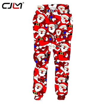 Spodnie dresowe 3D Boże Narodzenie CJLM Mężczyźni/Kobiety Śmieszne Kreskówki Gumka w Pasie