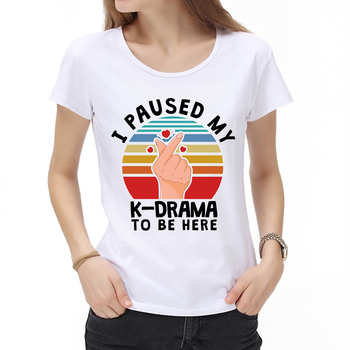 Koszula damska z nadrukiem Yoongi - ulubione T-shirt KPOP Koreańskie kobiety hip-hop streetwear