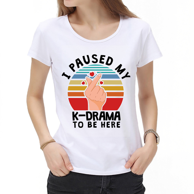 Koszula damska z nadrukiem Yoongi - ulubione T-shirt KPOP Koreańskie kobiety hip-hop streetwear - tanie ubrania i akcesoria