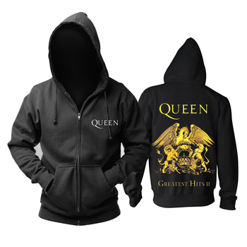 Bluza z kapturem Queen, wzory brytyjskie, rockowy motyw, metalowy design