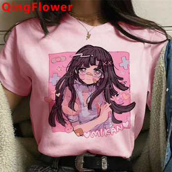 Koszula tshirt Ouma Kokichi Danganronpa Mikan Tsumiki dla kobiet w stylu harajuku - słodka, kawaii i estetyczna