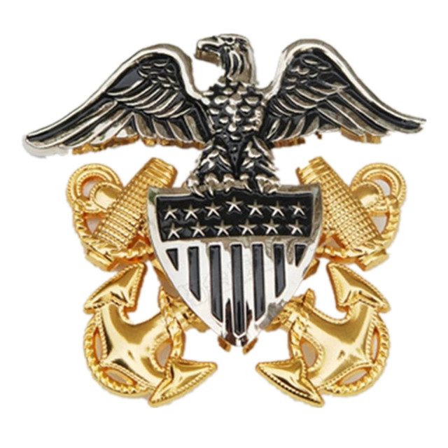 Kapelusz wojskowy amerykańskiego oficera marynarki wojennej z odznaką - tanie ubrania i akcesoria