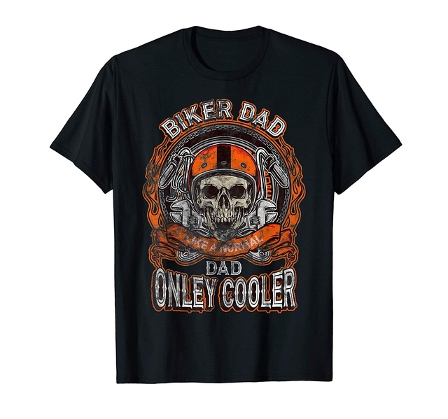 Koszulka męska dla taty motocyklisty - idealny prezent na dzień ojca - tanie ubrania i akcesoria
