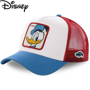 Kapelusz baseballowy Disney Donald z siatką, biało-czerwony lato, unisex