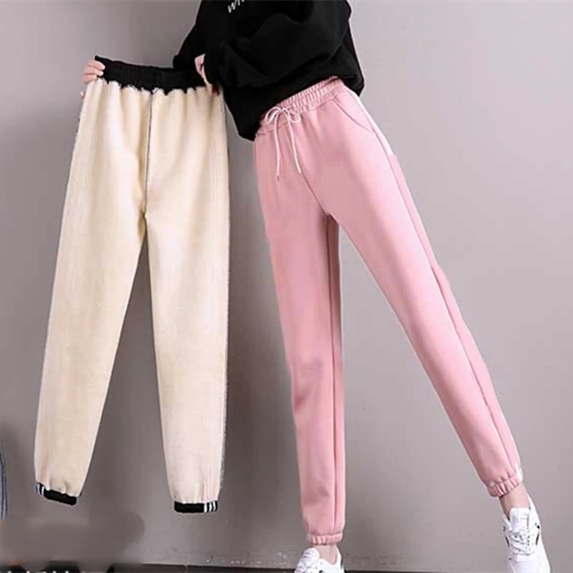 Spodnie damskie Fitness capri zespół szerokie luźne legginsy jednolity kolor - tanie ubrania i akcesoria