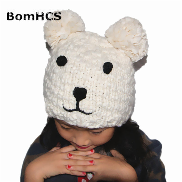 BomHCS Uszy niedźwiedzia - Śmieszna czapka zimowa Handmade - tanie ubrania i akcesoria