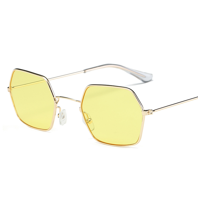 Okulary przeciwsłoneczne Unisex Sunglases znanej marki, kwadratowy retro design - tanie ubrania i akcesoria