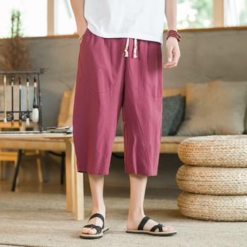 Męskie luźne spodnie dresowe w stylu Vintage, szerokie nogawki, jednolity kolor, nowe, japoński styl, XXL