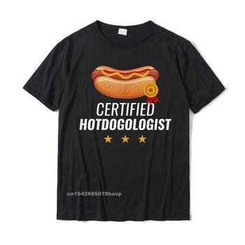 Koszulka męska - Certyfikowany hotdogolog - zabawny gorący pies - prezent - bawełniana wyjątkowa